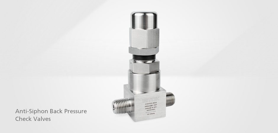 Anti-Siphon Back Pressure Check Valves