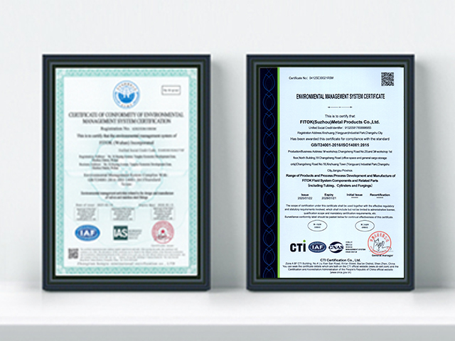 FITOK Wuhan and FITOK Suzhou Achieve ISO 14001 and ISO 45001 Certifications