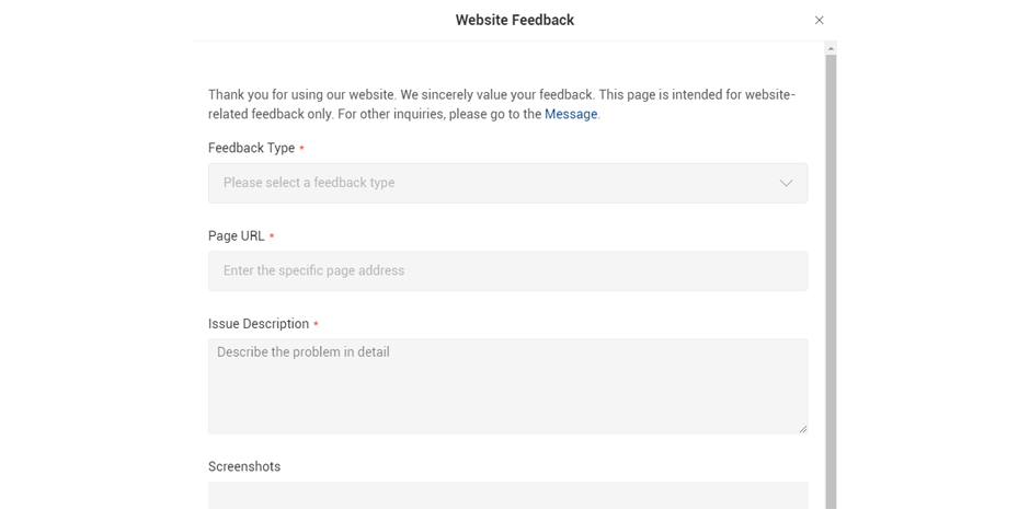 Website Feedback
