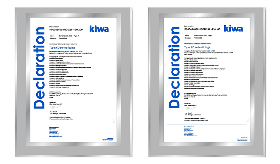 Advancing Hydrogen Vehicle Safety: FITOK 6D Series Tube Fittings Successfully Tested to Key Hydrogen Energy Standards